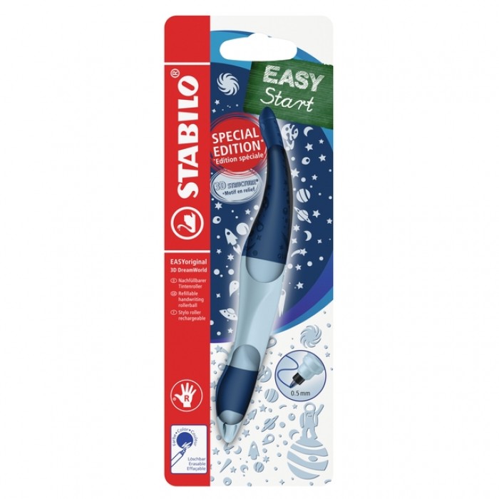 Rollerpen STABILO Easyoriginal rechtshandig 3D DreamWorld medium blauw