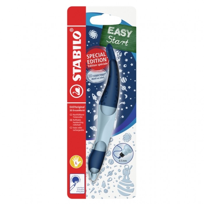 Rollerpen STABILO Easyoriginal linkshandig 3D DreamWorld medium blauw