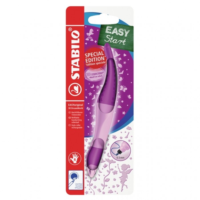 Rollerpen STABILO Easyoriginal rechtshandig 3D DreamWorld medium roze