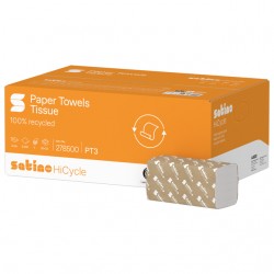 Handdoek Satino PT3 HiCycle v-vouw 2-laags 250x230mm 20x160 vel wit 278500
