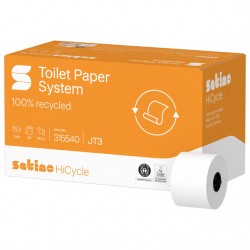 Toiletpapier Satino JT3 HiCycle systeemrol 2-laags 24x100m wit 315540