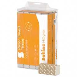Handdoek Satino PT3 HiCycle v-vouw 2-laags 240x230mm 20x200 vel wit 278720
