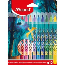 Viltstift Maped Dragon set &agrave; 12 kleuren