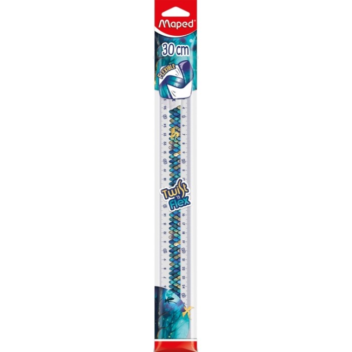 Liniaal Maped Twist 'n Flex Dragon 30cm blauw