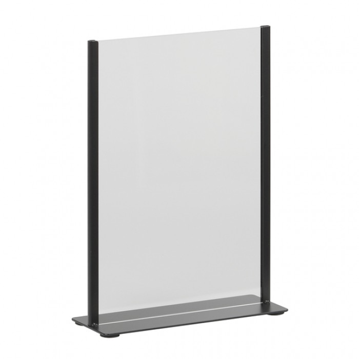 Kaarthouder Europel metaal met acryl bord A4 zwart