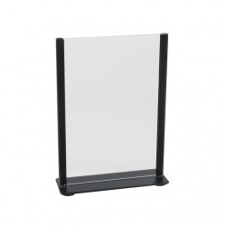 Kaarthouder Europel metaal met acryl bord A5 zwart