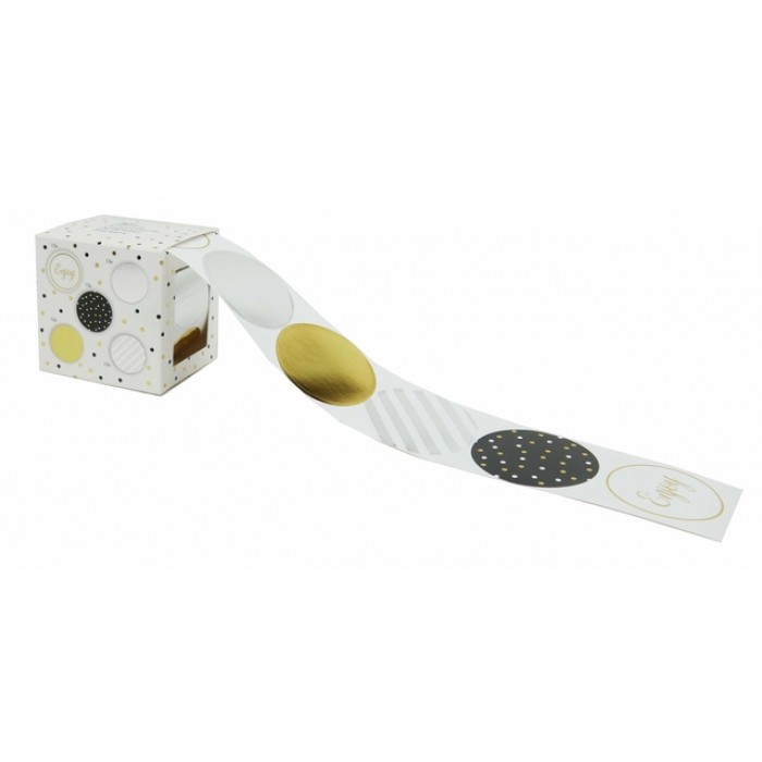 Cadeaustickers Party Chique op rol 50 stuks