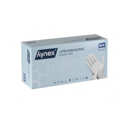 Handschoen Hynex latex M wit 5gr 100 stuks