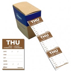 Etiket Avery HACCP donderdag-bruin 40x56mm 500st