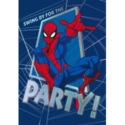 Wenskaart Hallmark uitnodiging Spiderman pak &agrave; 6 stuks