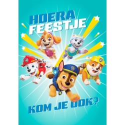 Wenskaart Hallmark uitnodiging Paw Patrol pak &agrave; 6 stuks