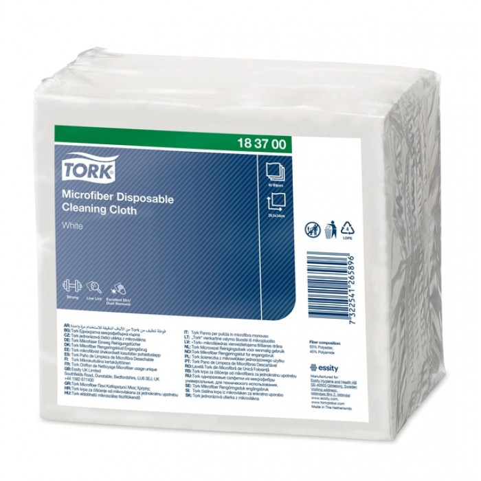 Microvezeldoek Tork Premium disposable 40 vel wit 183700
