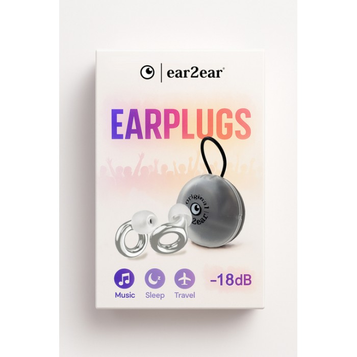 Earplug ear2ear 18dB zilver
