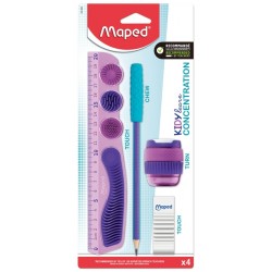 Tekenset Maped Kidy Learn Concentration set &agrave; 5 delen paars