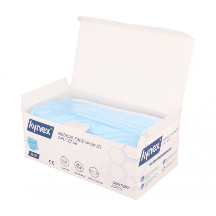 Mondmasker Hynex IIR 3-laags blauw 50 stuks
