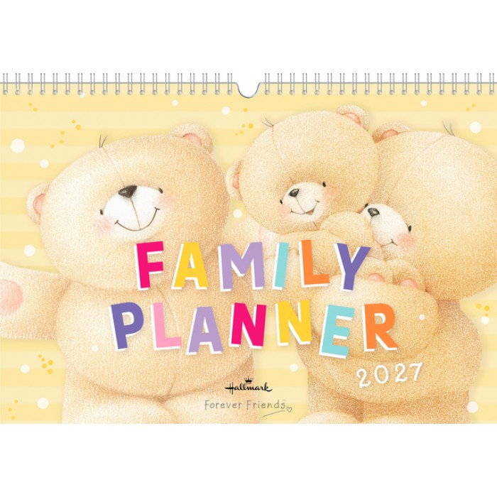 Familiekalender 2027 Forever Friends A4 internationaal