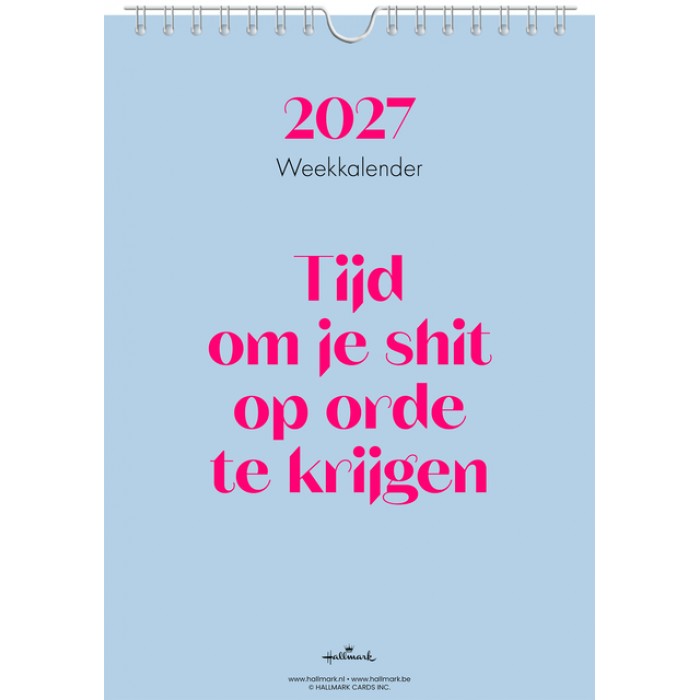 Weekkalender 2027 &C 165x230mm nederlands