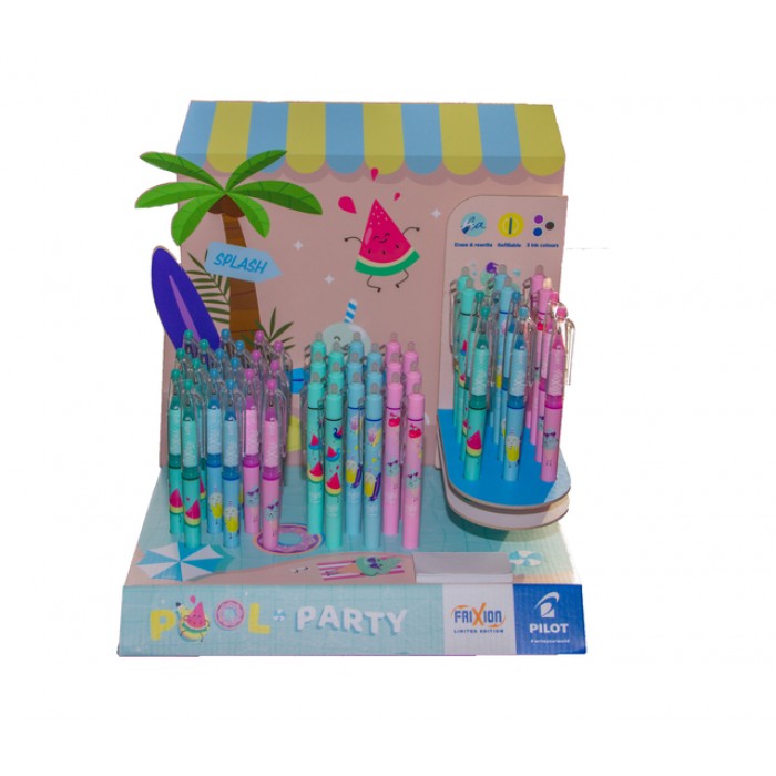 Rollerpen PILOT friXion Pool Party medium assorti display &agrave; 48 stuks