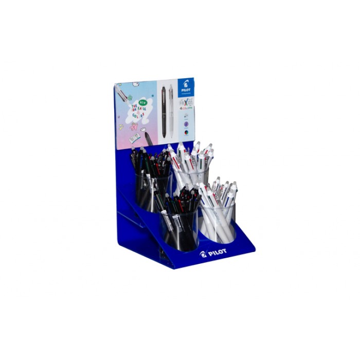4-Kleuren rollerpen PILOT FriXion Ball medium assorti display &agrave; 36st