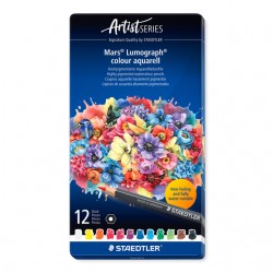 Aquarelpotlood Staedtler Mars Lumograph set &agrave; 12 kleuren