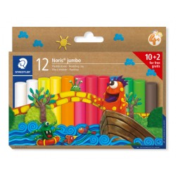 Boetseerklei Staedtler Noris jumbo set &agrave; 12 kleuren