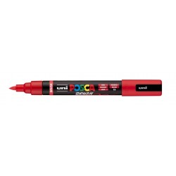Paintmarker Uni POSCA PC-5BR brushpunt medium rood