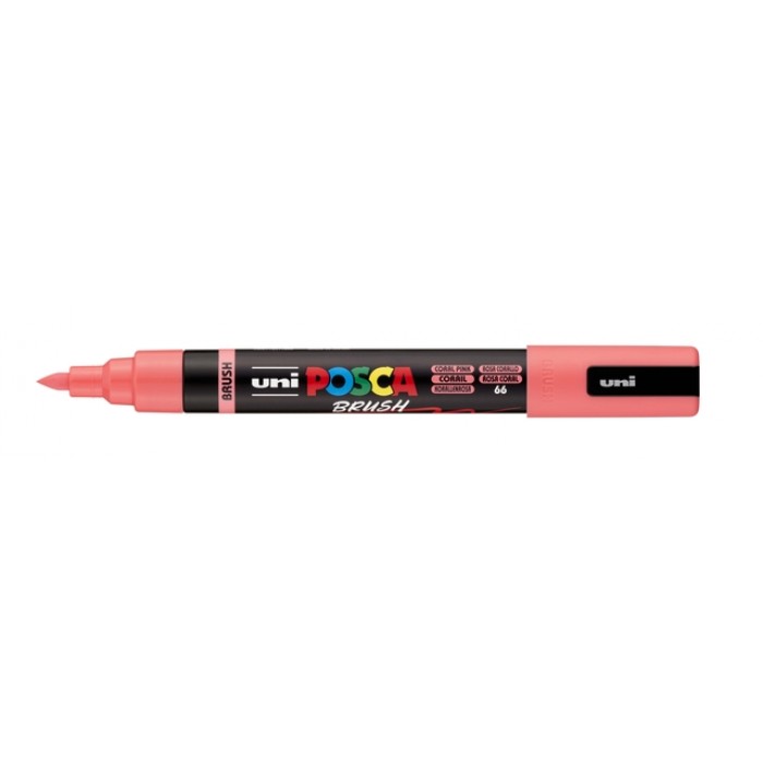 Paintmarker Uni POSCA PC-5BR brushpunt medium koraal