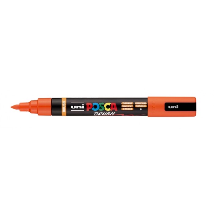 Paintmarker Uni POSCA PC-5BR brushpunt medium oranje