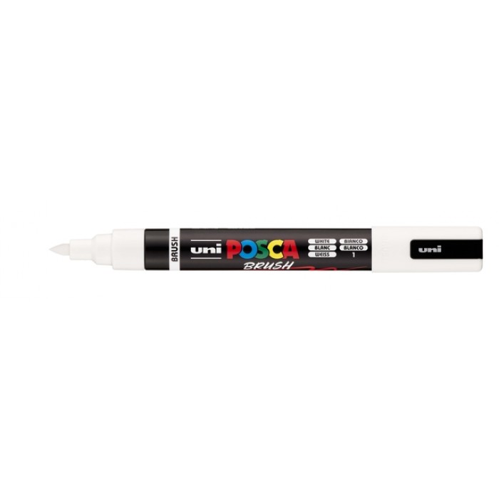 Paintmarker Uni POSCA PC-5BR brushpunt medium wit