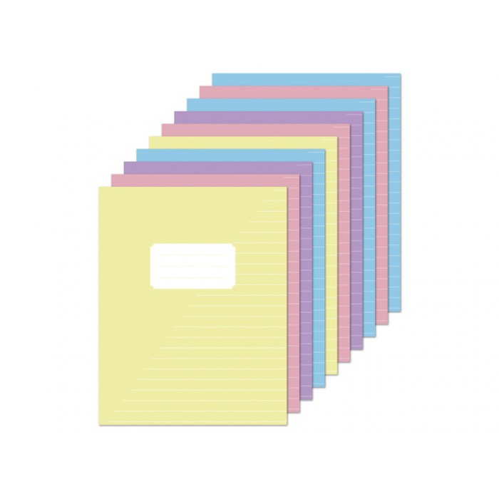 Schrift Kangaro A5 lijn 160 pagina's 60gr pastel assorti 10 stuks