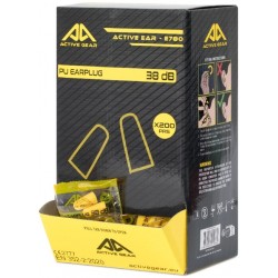 Oordoppen Active Gear 38 dB dispenserdoos &agrave; 200 paar geel