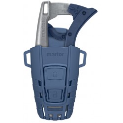 Veiligheidsmes Martor Secunorm 610 XDR trapezium 18mm met holster zilver