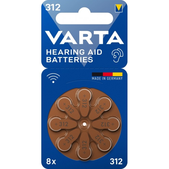 Batterij VARTA hoortoestel 8x 312