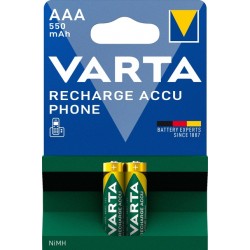 Batterij VARTA oplaadbaar Accu Phone 2x AAA 550mAh