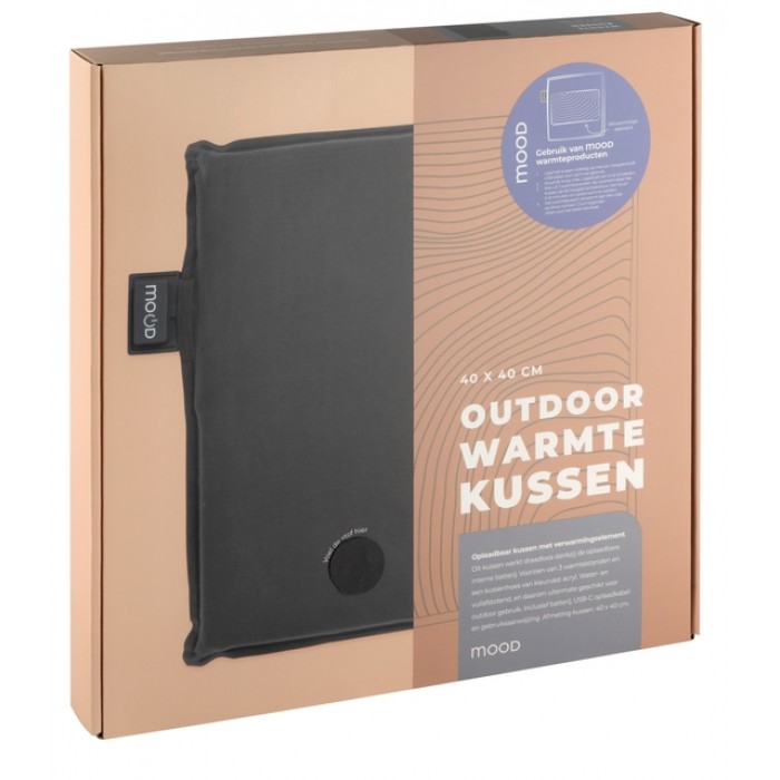 Warmtekussen Mood outdoor 40x40cm grijs