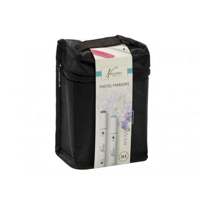 Pastelmarkers Nassau set &agrave; 24 kleuren