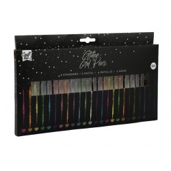 Gelpennen Craft ID glitter set &agrave; 24 kleuren