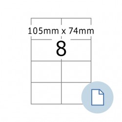Etiket HERMA 8408 A4 EXPR 500 105x74mm wit 4000 stuks