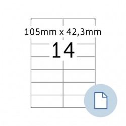 Etiket HERMA 8414 A4 EXPR 500 105x42.3mm wit 7000 stuks