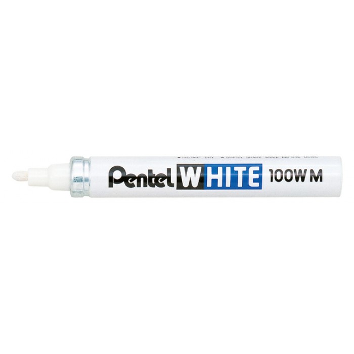Viltstift Pentel 100W rond 2.2mm wit
