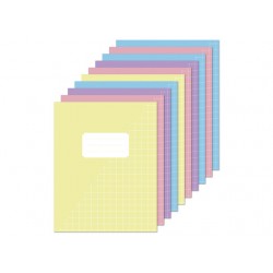 Schrift Kangaro A5 ruit 10mm 80 pagina's 60 gram assorti pastel pak &agrave; 10 stuks