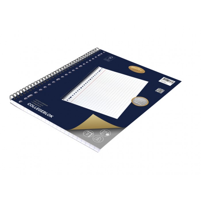 Collegeblok Multo A4 ruit 10mm 23 gaats 160 pagina's 90 gram