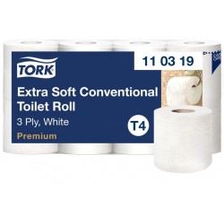 Toiletpapier Tork T4 Premium 3-laags 56x155 vel wit 110319