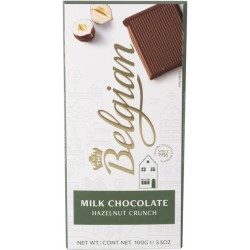 Chocolade The Belgian melk hazelnoot reep 100 gram