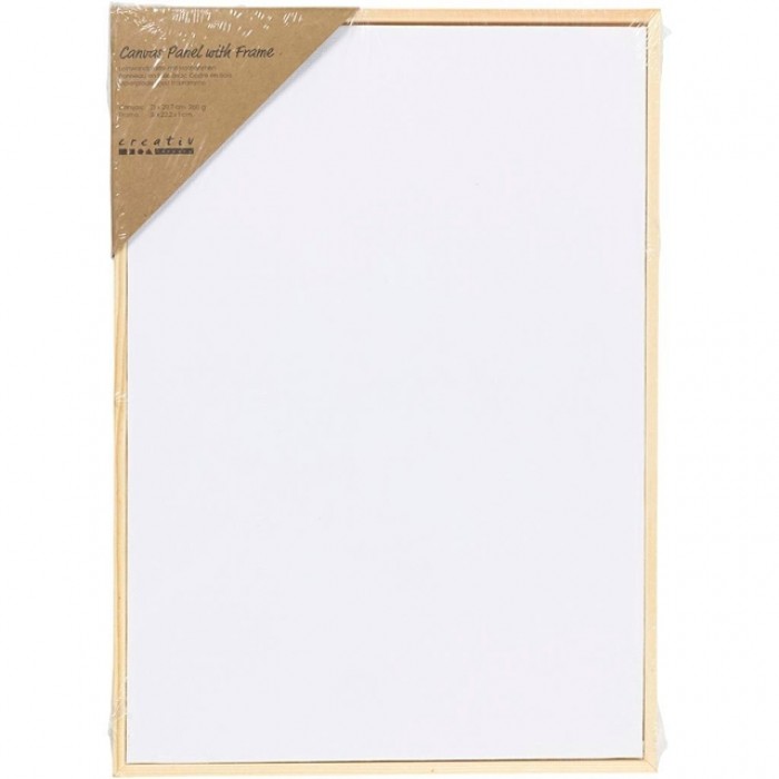 Canvaspaneel Creativ Company met lijst A4 wit