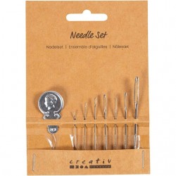 Naaldenset Creativ Company blister &agrave; 8 delen zilver