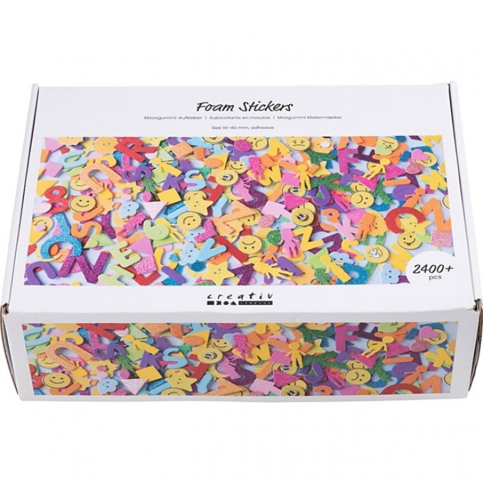 Foamstickers Creativ Company diverse vormen zelfklevend doos &agrave; 2640 stuks assorti