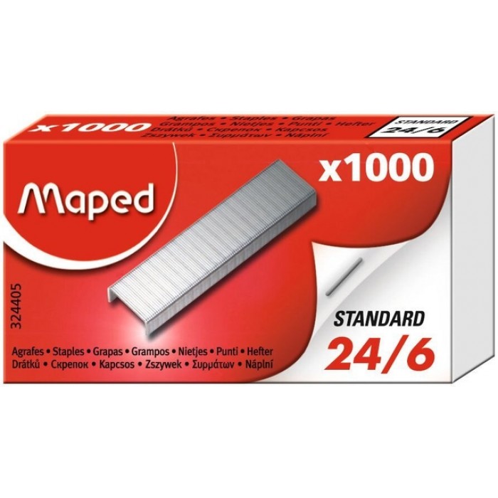 Nieten Maped 24/6 verzinkt 1000 stuks