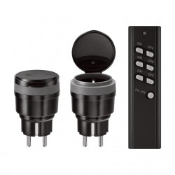 Stekkerschakelaarset voor buiten KlikAanKlikUit 3500W AGC2-3500R zw