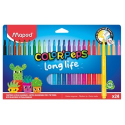 Viltstift Maped Color'Peps Long Life 2.0 set &agrave; 24 stuks assorti